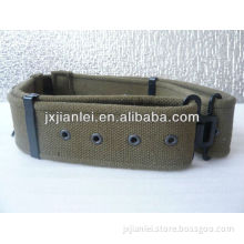 High Quality Cotton Canvas Military Tactical Belt With Metal Buckle
